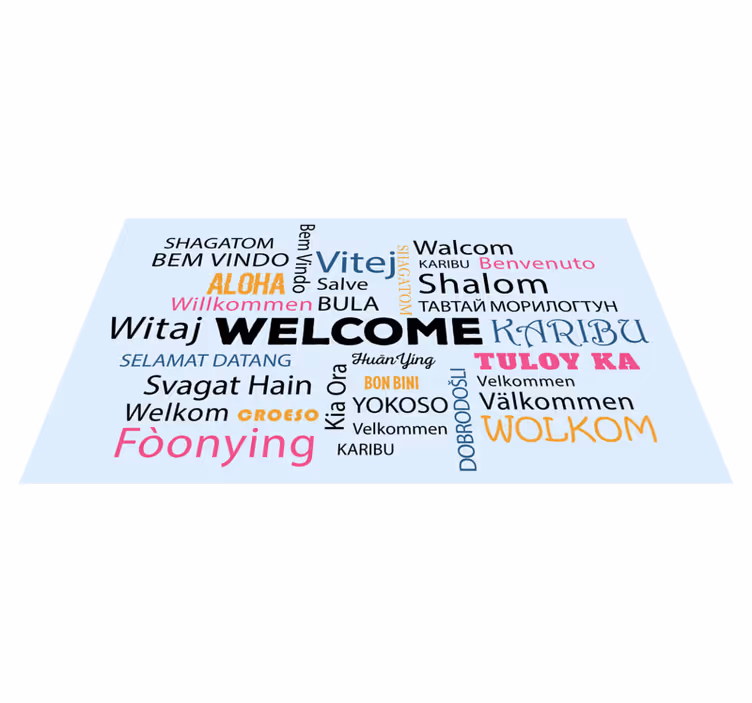Tappeto vinile frase benvenuti a tutti aloha - TenStickers