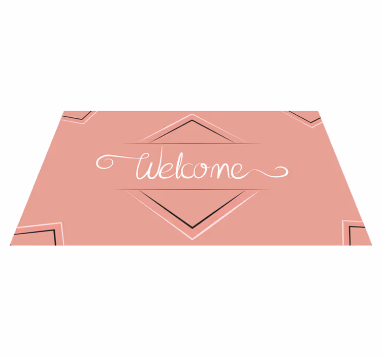 Zerbino pvc cartello di benvenuto rosa - TenStickers