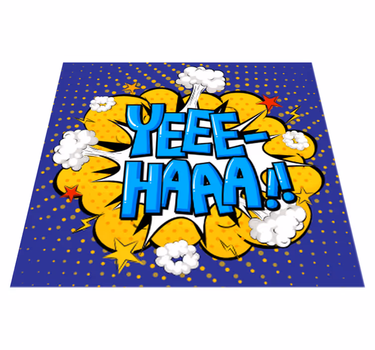 Tappeto vinile per ragazzi esplosione di azione comica - TenStickers
