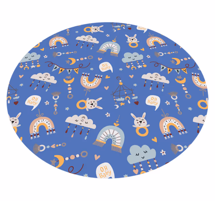 Tappeto vinile per bambini modelli di cuccioli di animali - TenStickers