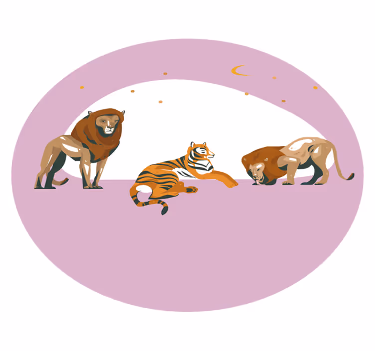 Tappeto vinile animali safari fauna selvatica - TenStickers
