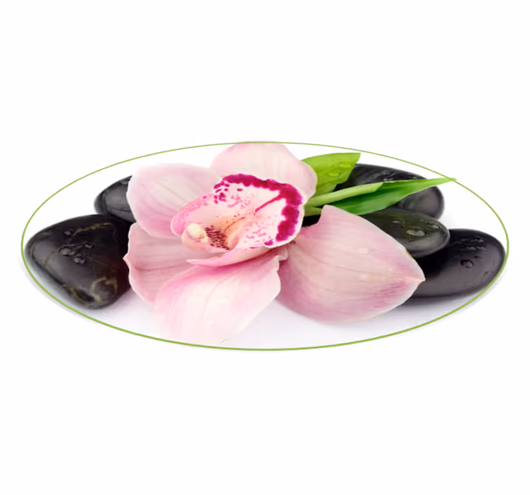 Tappeto vinile fiori elegante composizione di orchidee - TenStickers