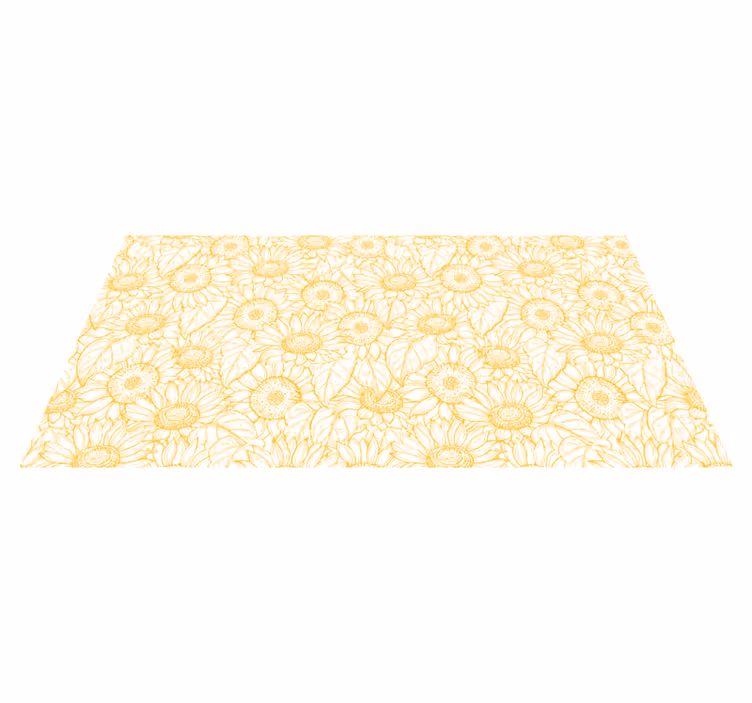 Tappeto vinile fiori motivo girasole - TenStickers