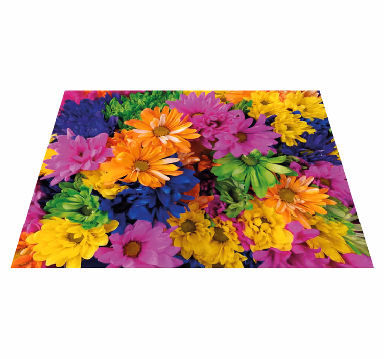 Tappeto vinile fiori esposizione floreale colorata - TenStickers