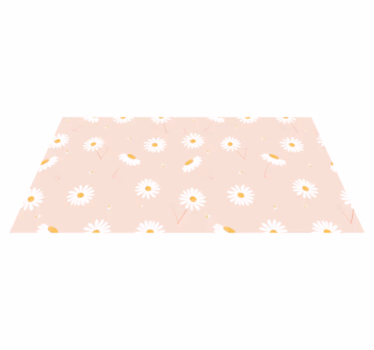 Tappeto vinile fiori composizione floreale di margherite - TenStickers