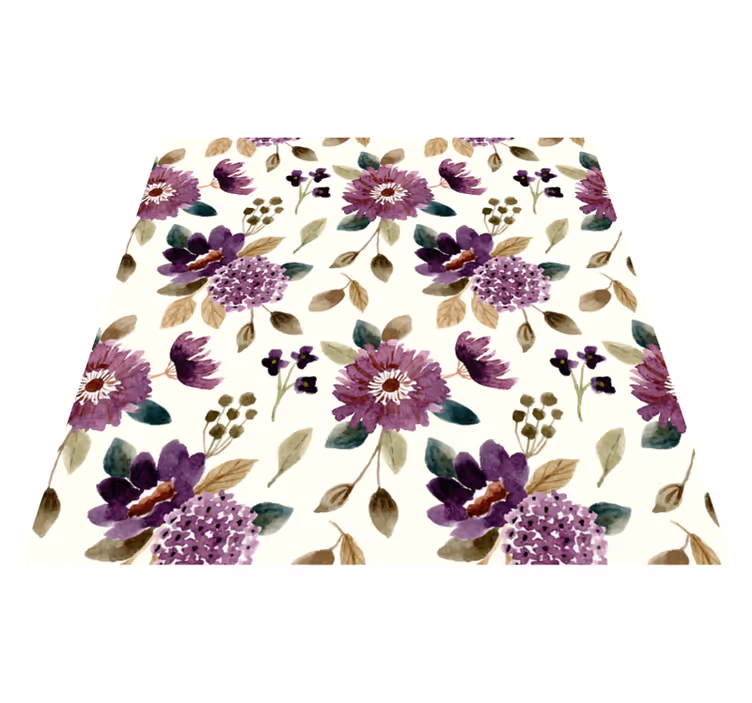 Tappeto vinile fiori gioia che sboccia - TenStickers
