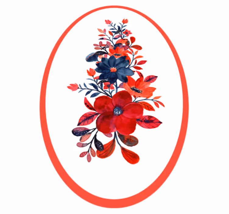 Tappeto vinile fiori composizione floreale - TenStickers