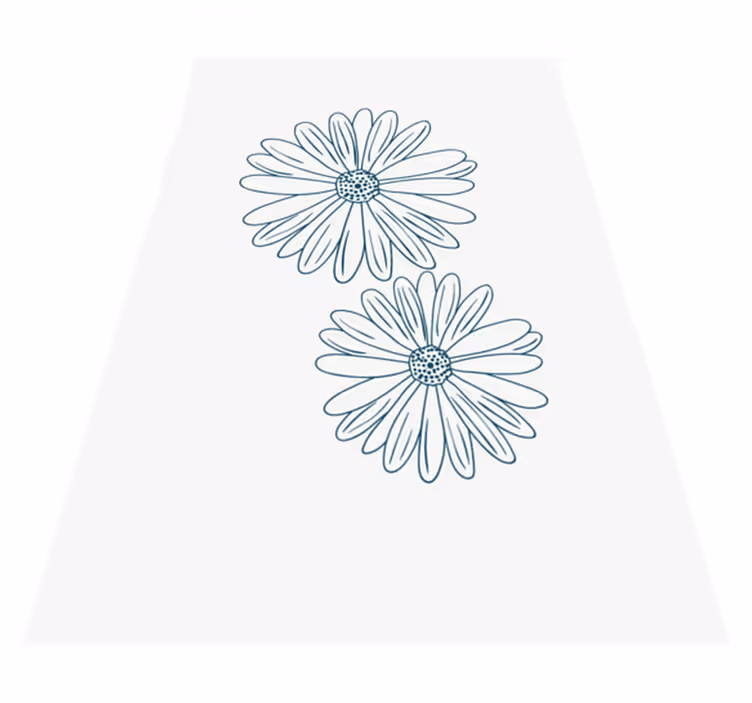 Tappeto vinile fiori delicato tocco floreale - TenStickers