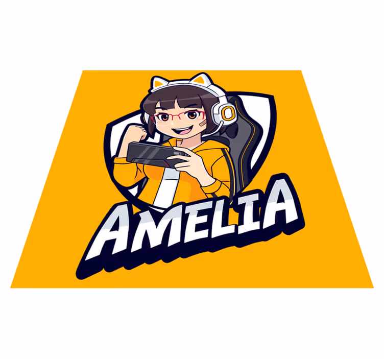 Tappeto vinile per ragazzi ritratto di gioco personalizzato - TenStickers