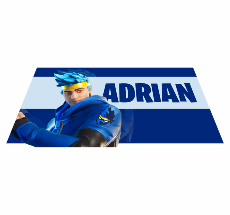 Tappeto vinile con nome personalizzazione personaggio gaming - TenStickers