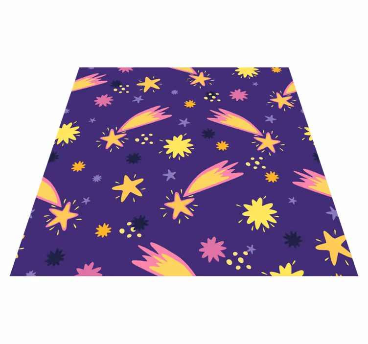 Tappetto vinile stelle modello di stella cadente - TenStickers