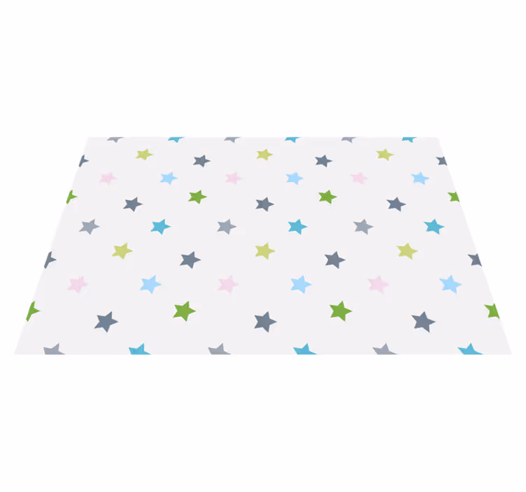 Tappetto vinile stelle colori minimalisti - TenStickers