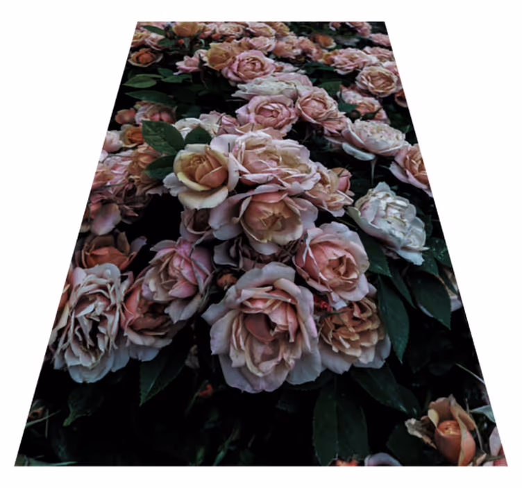 Tappeto vinile fiori elegante esposizione floreale - TenStickers