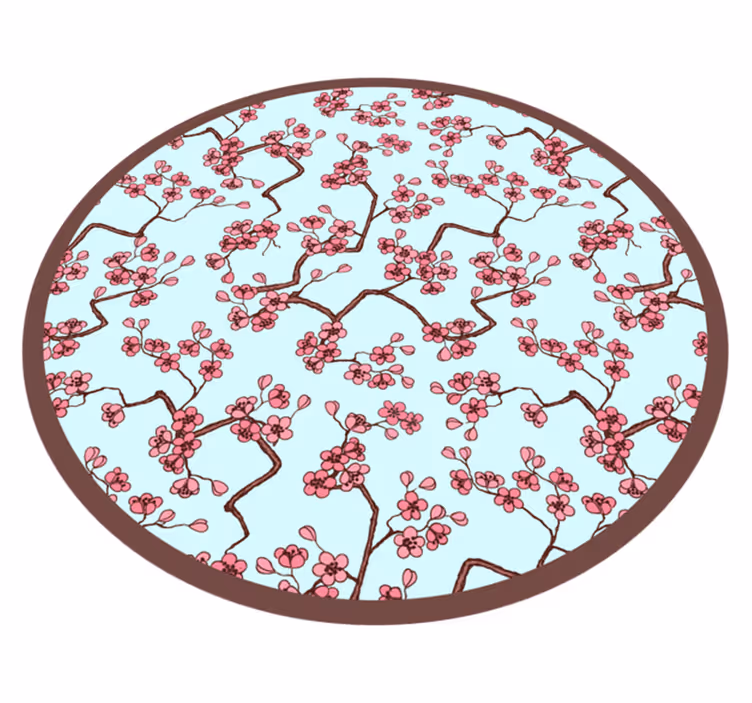 Tappeto vinile fiori motivo fiori di ciliegio - TenStickers