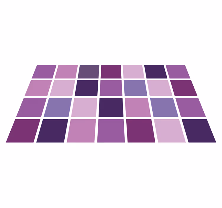 Tappeto vinile bagno griglia di colore viola - TenStickers