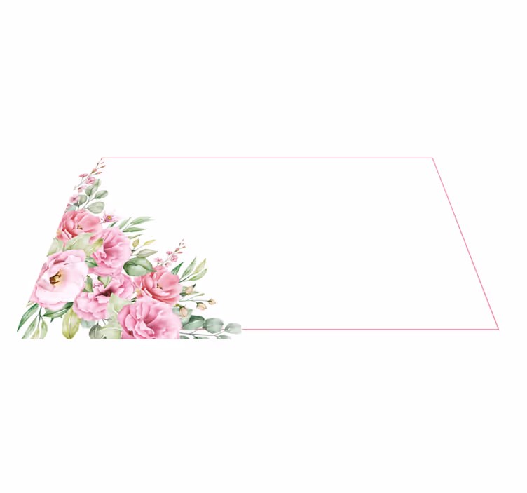 Tappeto vinile fiori elegante composizione rosa - TenStickers