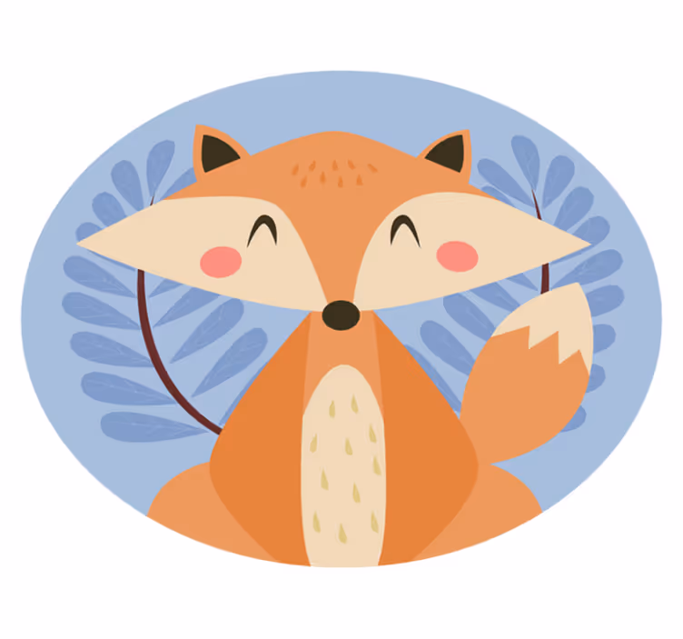 Tappeto vinile per bambini illustrazione di volpe - TenStickers