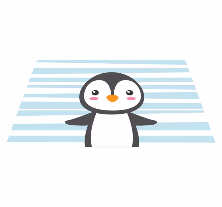 Tappeto vinile bebé simpatico disegno di pinguino - TenStickers