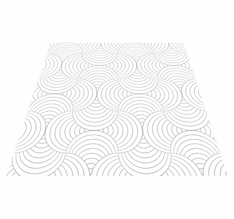 Tappeto vinile minimalista motivo a linee curve - TenStickers
