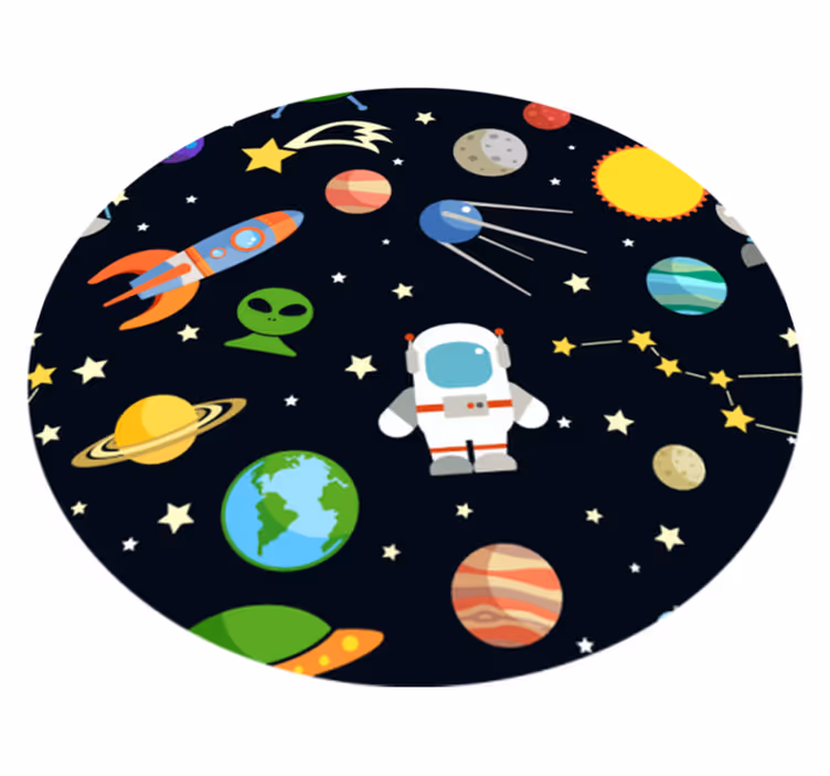 Tappetto vinile stelle progettazione della scoperta cosmica - TenStickers
