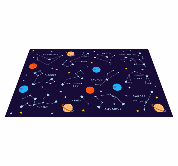 Tappeto vinile per bambini zodiaco celeste - TenStickers