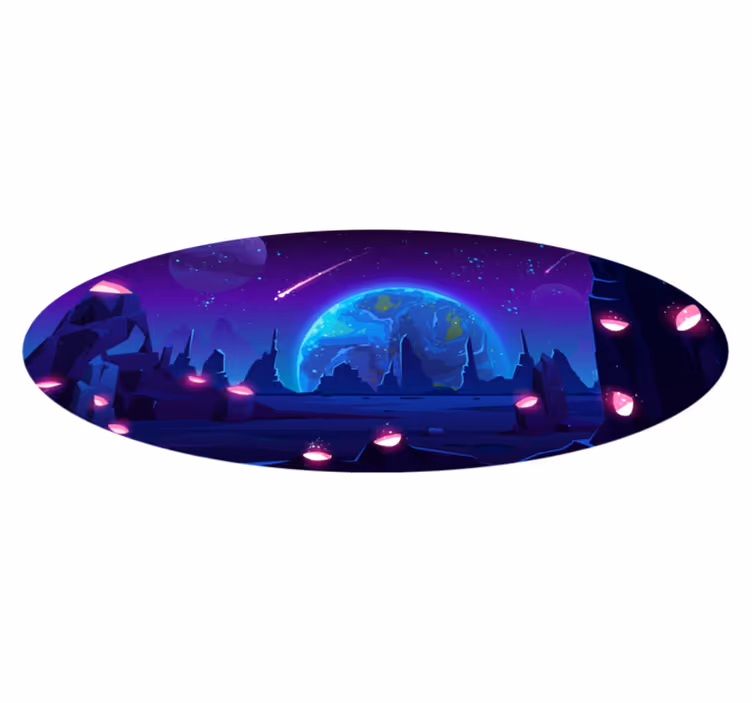 Tappetto vinile stelle avventura galattica - TenStickers