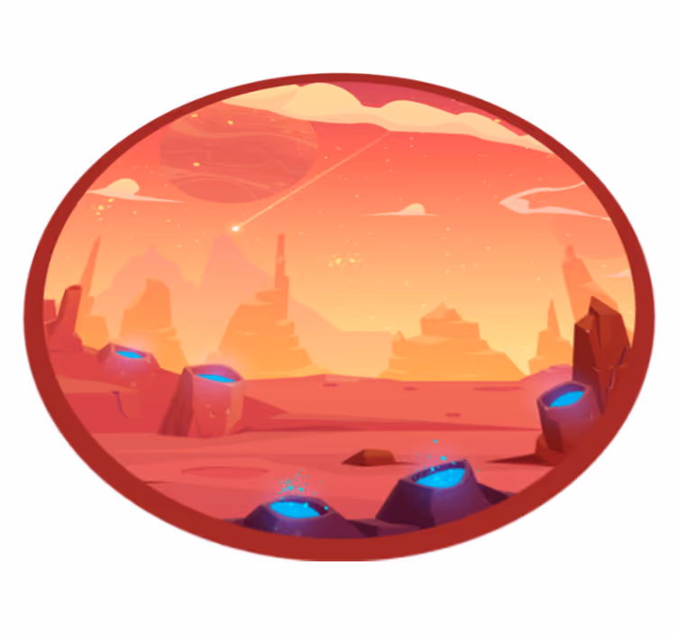 Tappetto vinile stelle scena di deserto cosmico - TenStickers