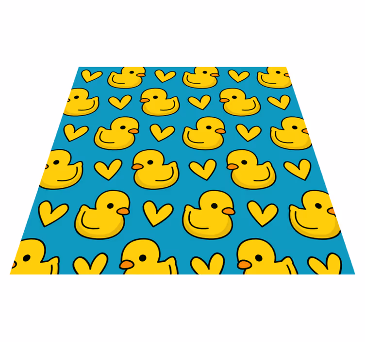 Tappeto vinile bagno modello anatroccoli - TenStickers
