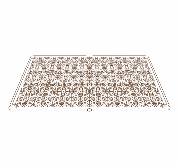Tappeto vinile piastrelle intricati elementi floreali - TenStickers