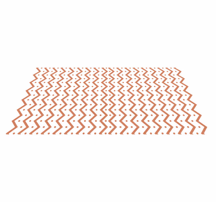 Tappeto vinile geometrico zigzag e punti - TenStickers