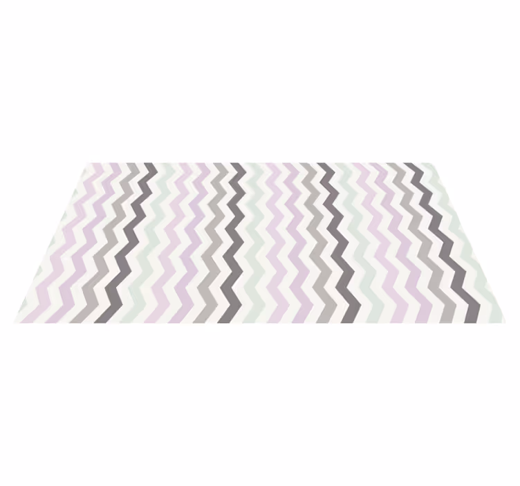 Tappeto vinile geometrico chevron zigzag onde nordiche - TenStickers