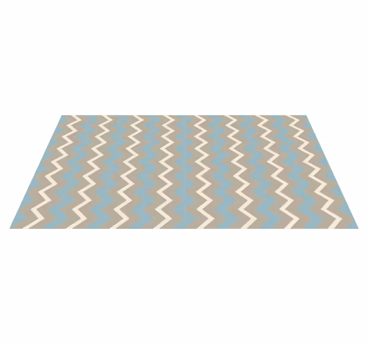 Tappeto vinile strisce motivo a zig zag - TenStickers