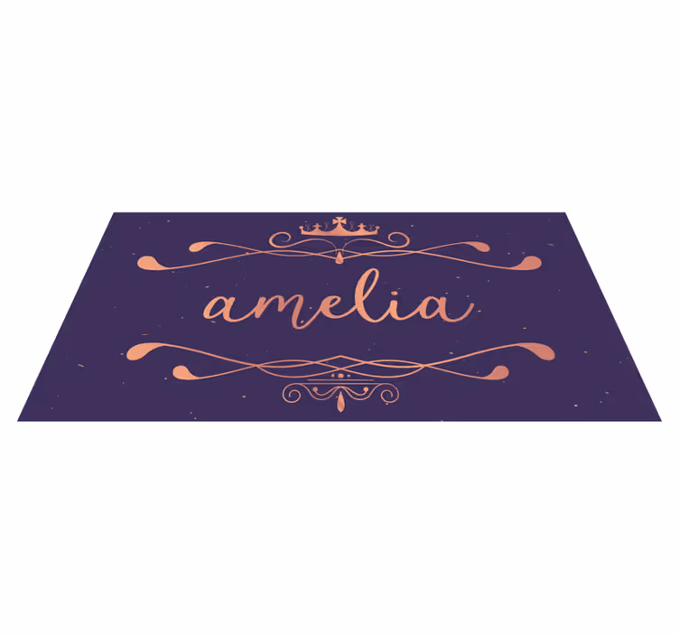 Tappeto vinile con nome tappetino con nome personalizzato - TenStickers