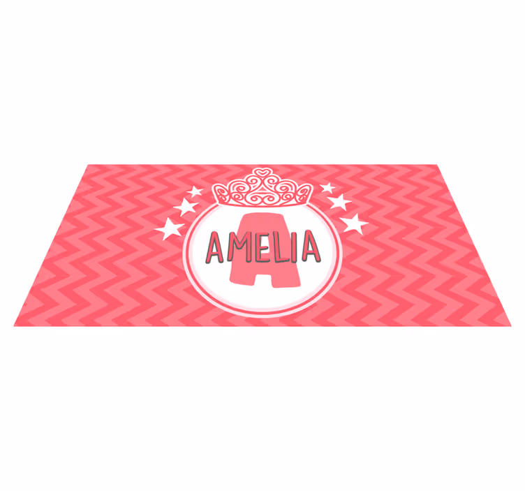 Tappeto vinile per bambini emblema della principessa - TenStickers
