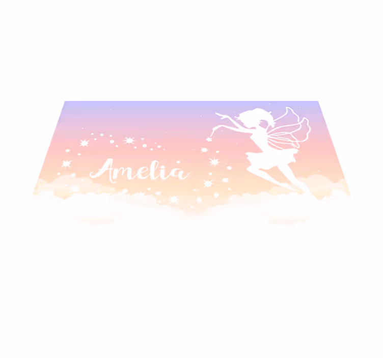 Tappeto vinile con nome nuvola fatata personalizzata - TenStickers