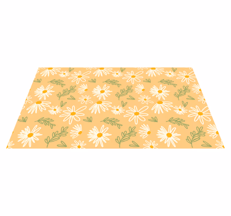 Tappeto vinile fiori allegro motivo a margherita - TenStickers