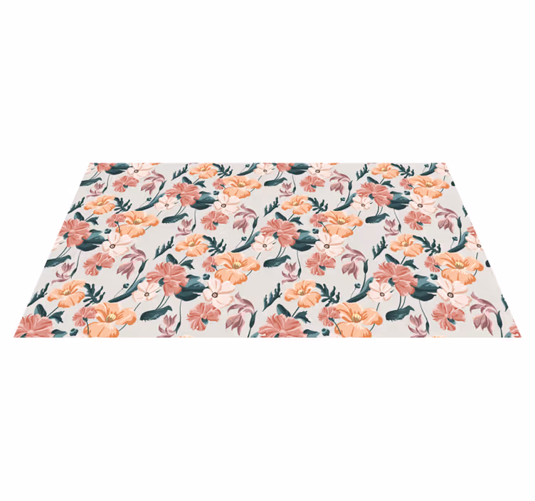 Tappeto vinile fiori gioia botanica - TenStickers