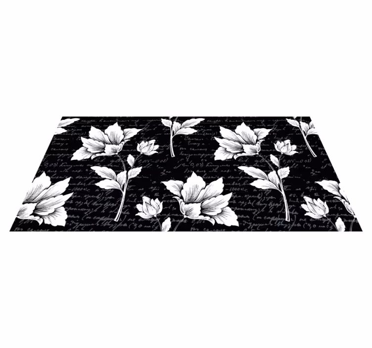 Tappeto vinile fiori grazioso elemento botanico - TenStickers