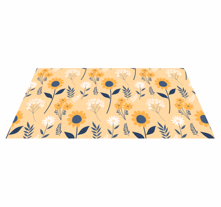 Tappeto vinile fiori gioiosa disposizione botanica - TenStickers