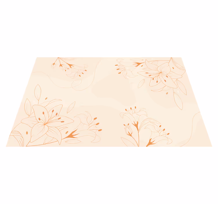 Tappeto vinile fiori elegante componente botanica - TenStickers