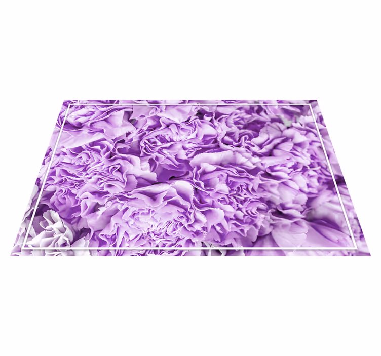 Tappeto vinile fiori fiori viola vivaci - TenStickers