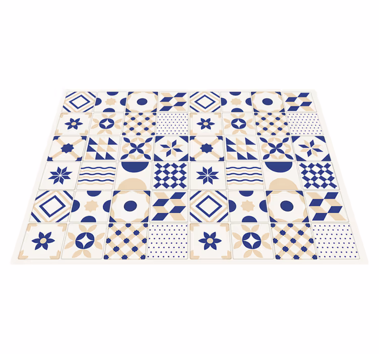 Tappeto vinile piastrelle motivo geometrico - TenStickers