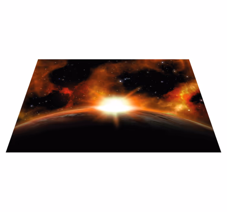 Tappetto vinile stelle bagliore dell'alba celeste - TenStickers