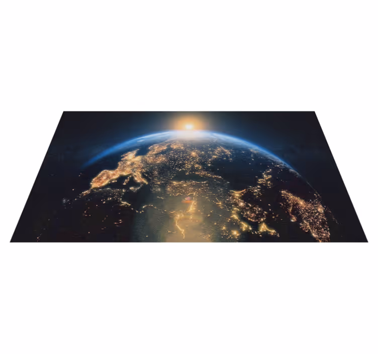 Tappeto vinile mappamondo la terra dall'alto - TenStickers