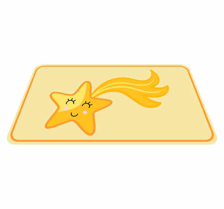 Tappeto vinile per bambini disegno allegro della stella - TenStickers