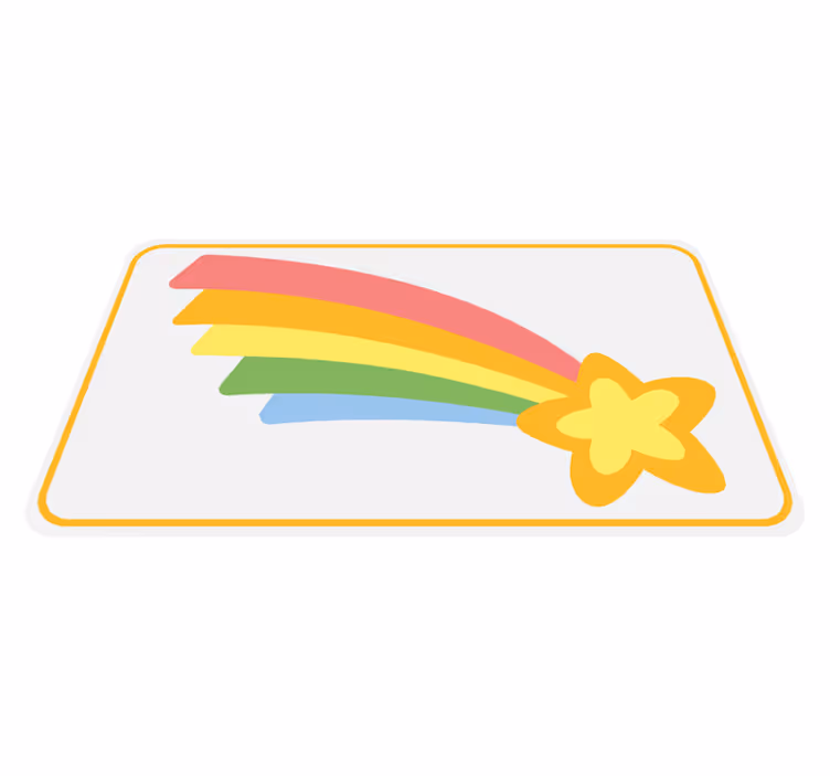 Tappeto vinile per bambini motivo a stella arcobaleno - TenStickers
