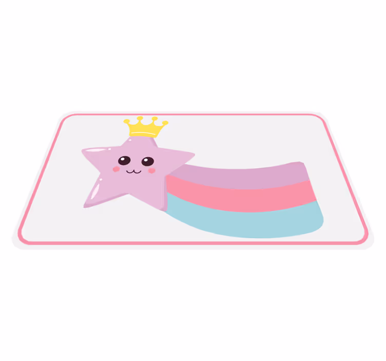 Tappeto vinile per bambini ciondolo corona stellata - TenStickers