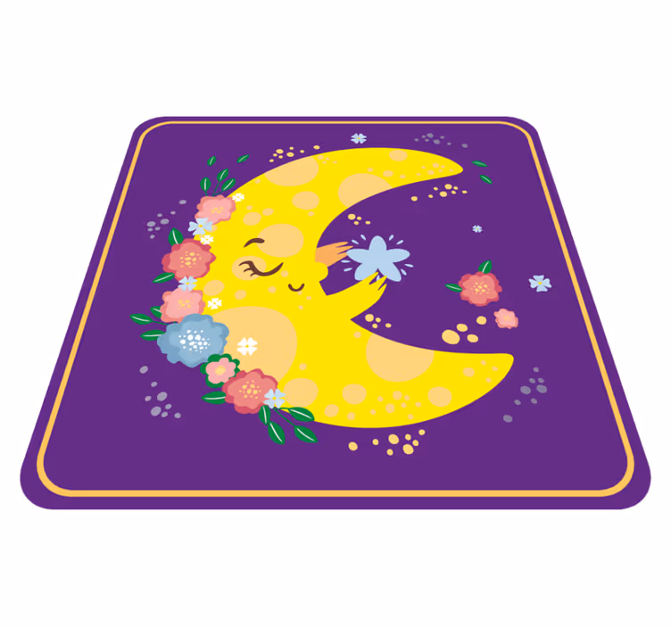 Tappetto vinile stelle allegro fiore di luna - TenStickers