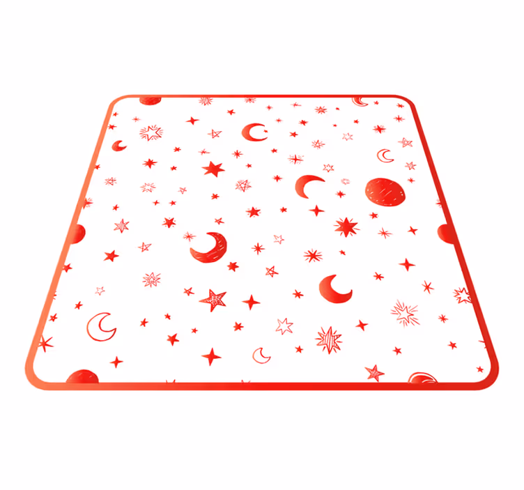 Tappetto vinile stelle elementi celestiali - TenStickers