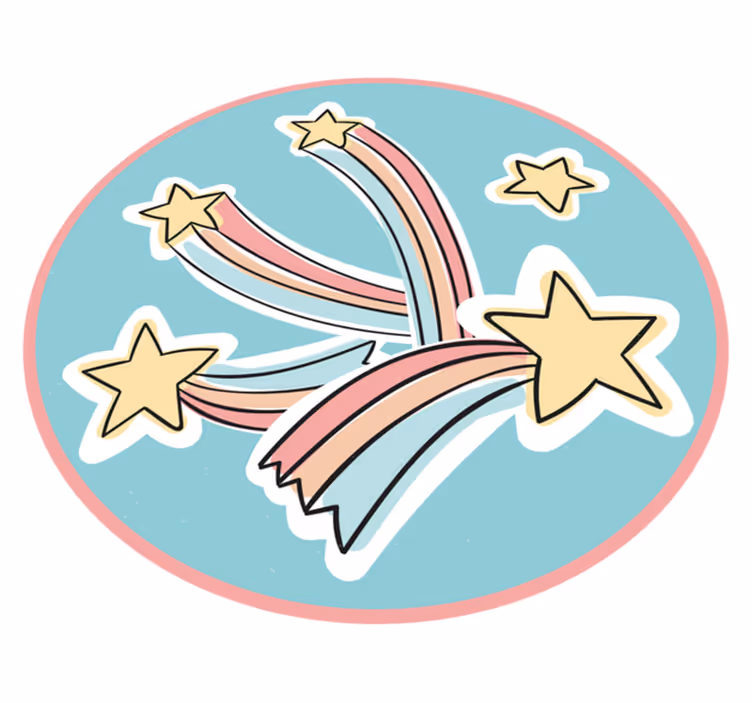 Tappeto vinile per bambini stelle arcobaleno colorate - TenStickers